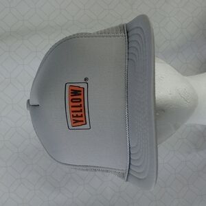 Vintage Yellow Trucking truckers grey snapback hat